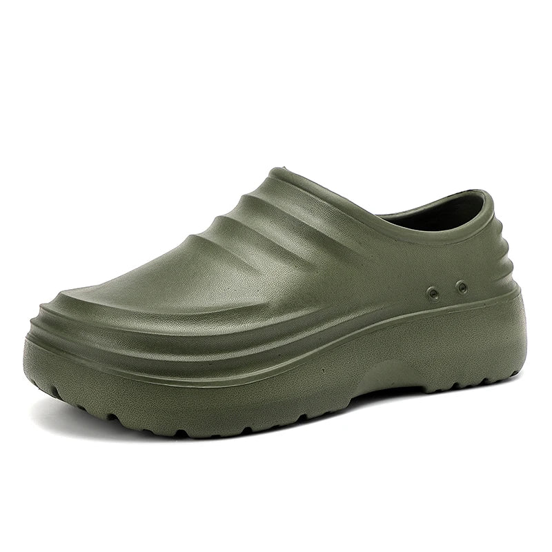 Work Shoes Waterproof, Oil-Proof, Non-Slip, Thick-Soled, Wear-Resistant, Special Soft-Soled Labor Protection Shoes for Kitchen C